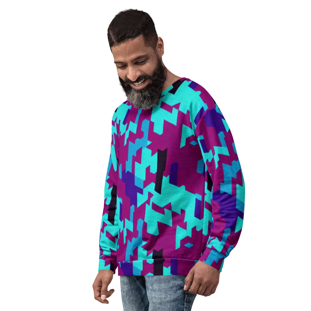 Electric Facets on Sweatshirt — Back print