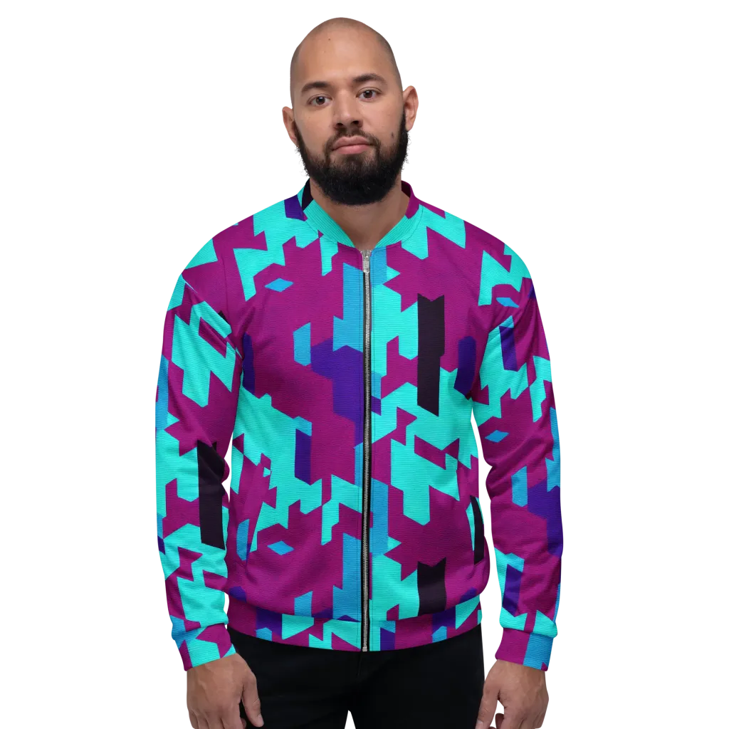 Electric Facets on Bomber Jacket — Front
