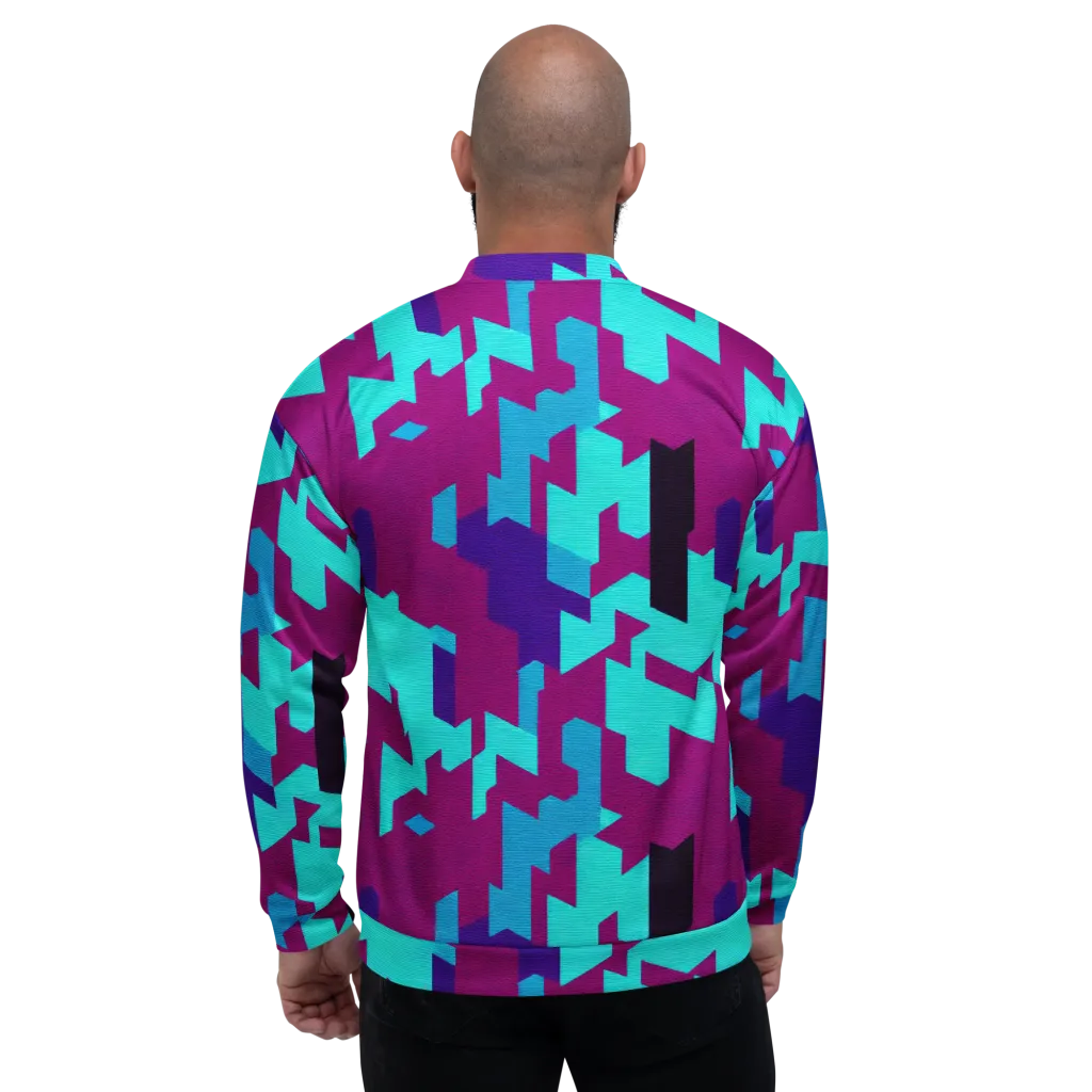 Electric Facets on Bomber Jacket — Back