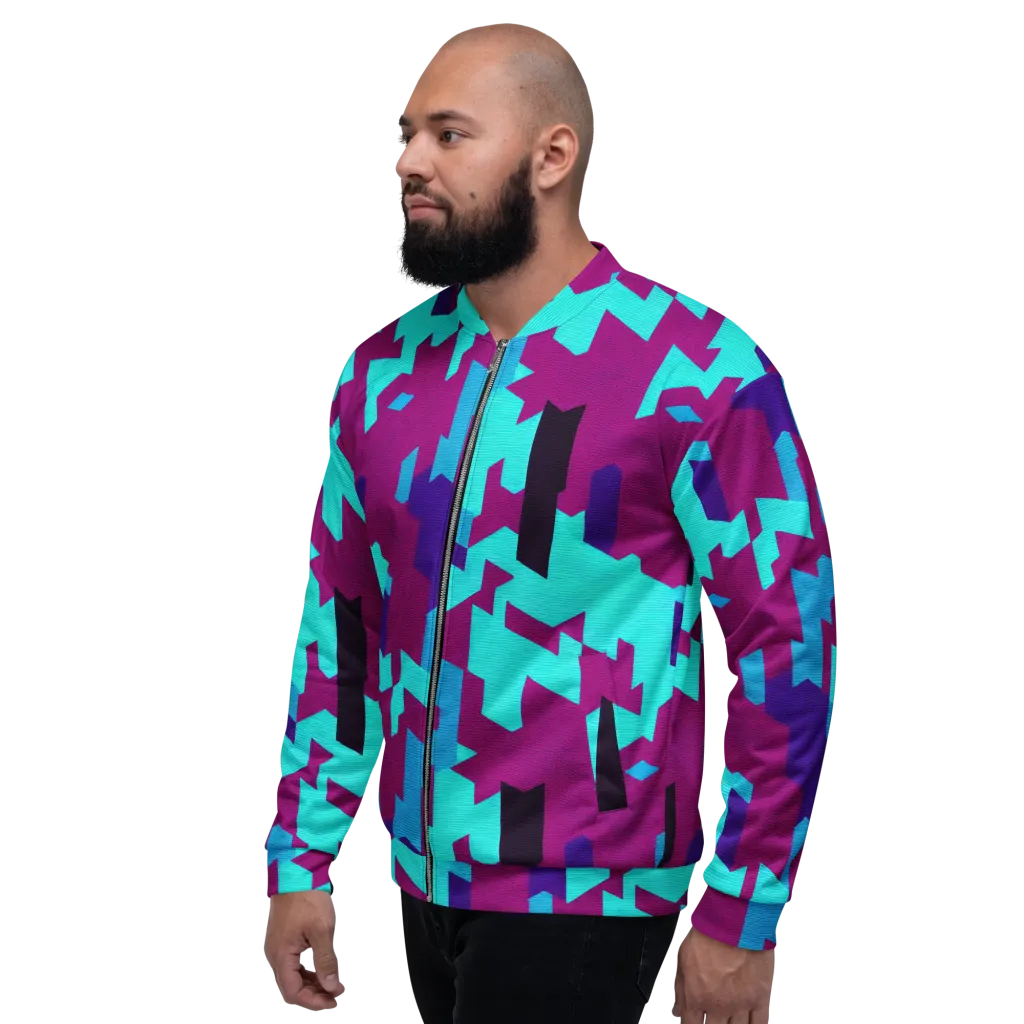 Electric Facets on Bomber Jacket — Left