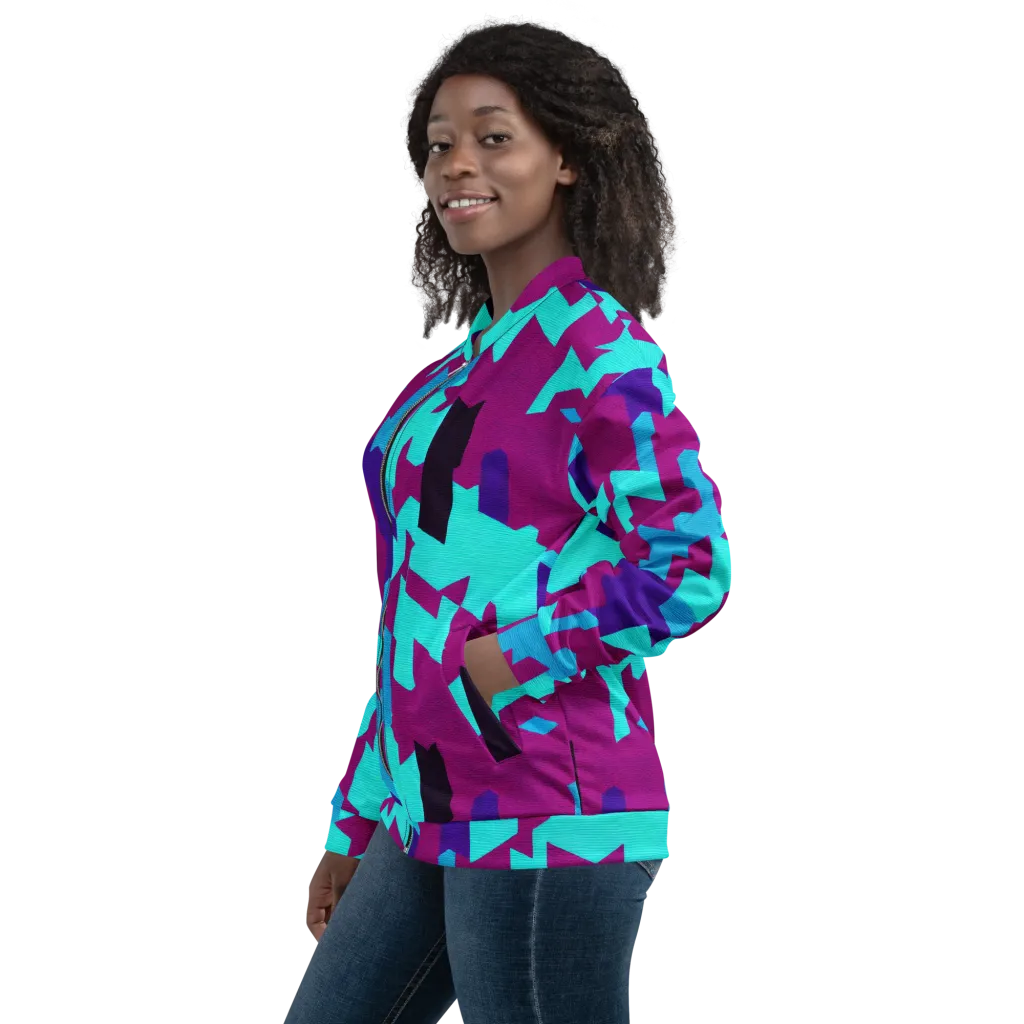 Electric Facets on Bomber Jacket — Left sleeve
