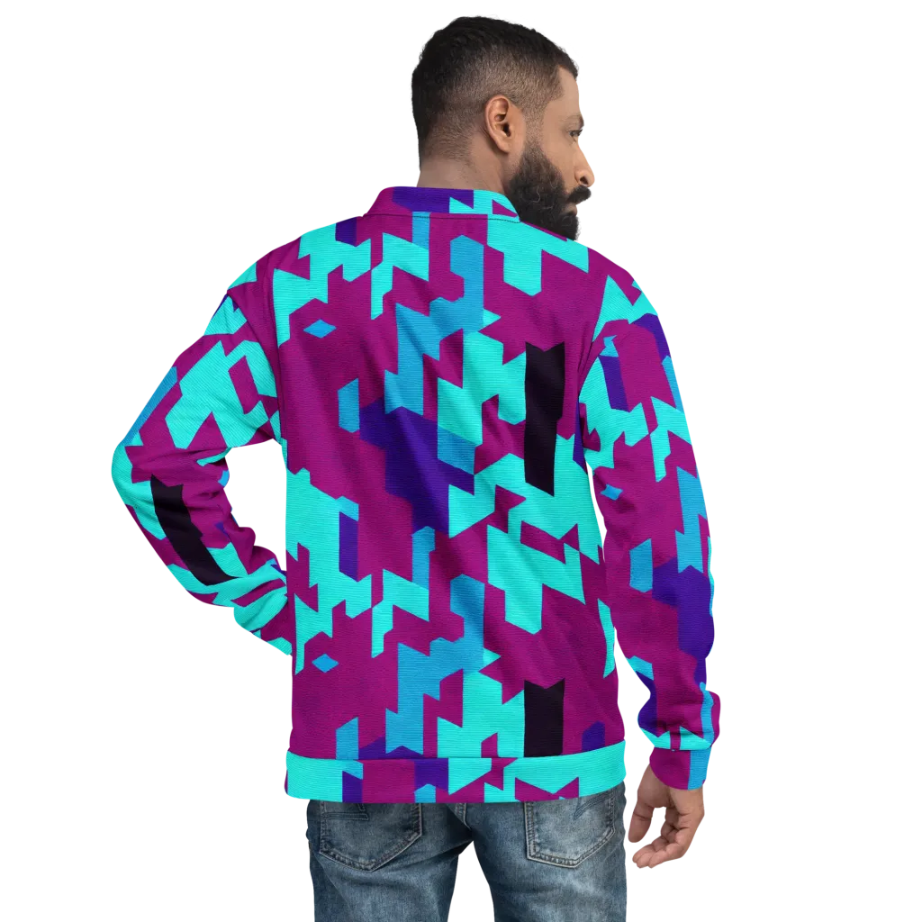 Electric Facets on Bomber Jacket — Back print