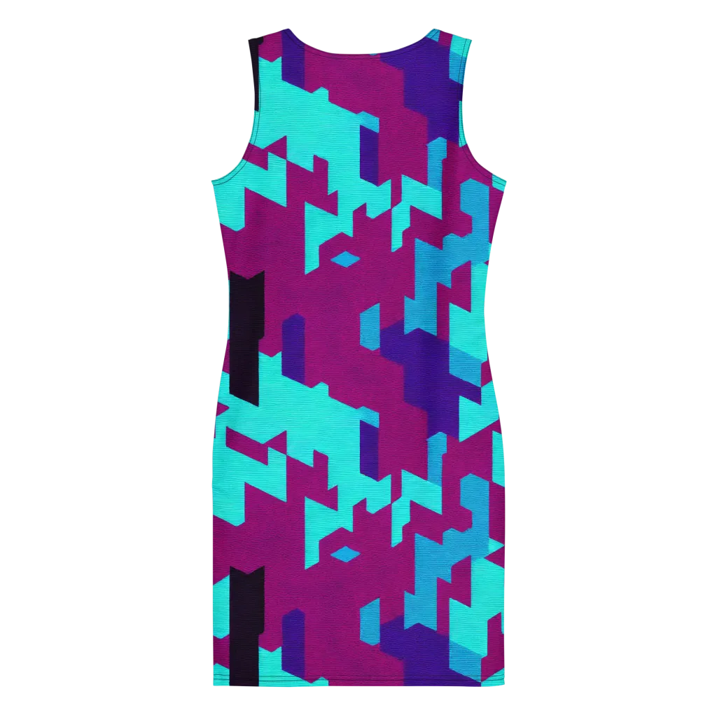 Electric Facets on Bodycon Dress — Print file