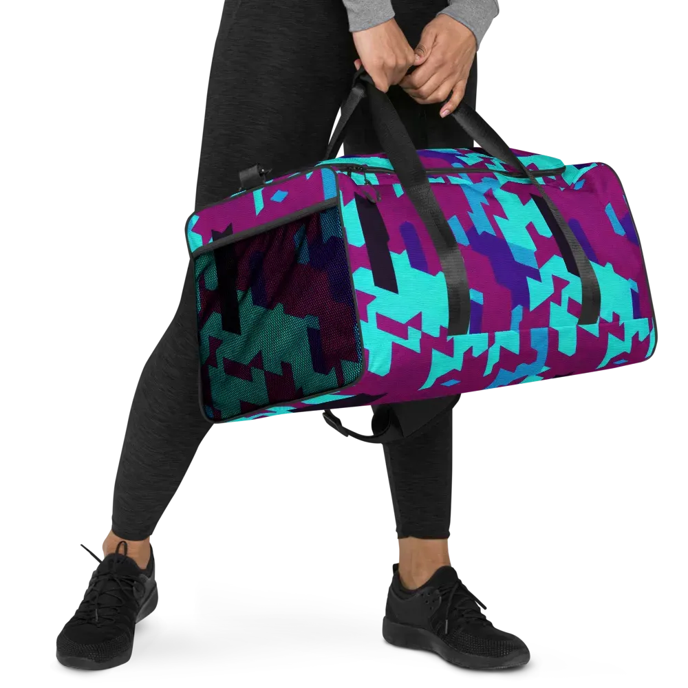 Electric Facets on Duffle Bag — Right Front