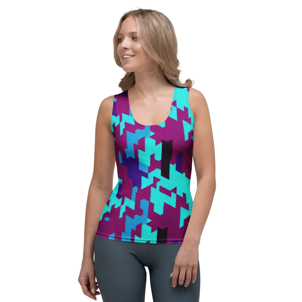 Electric Facets on Women's Tank Top — Front