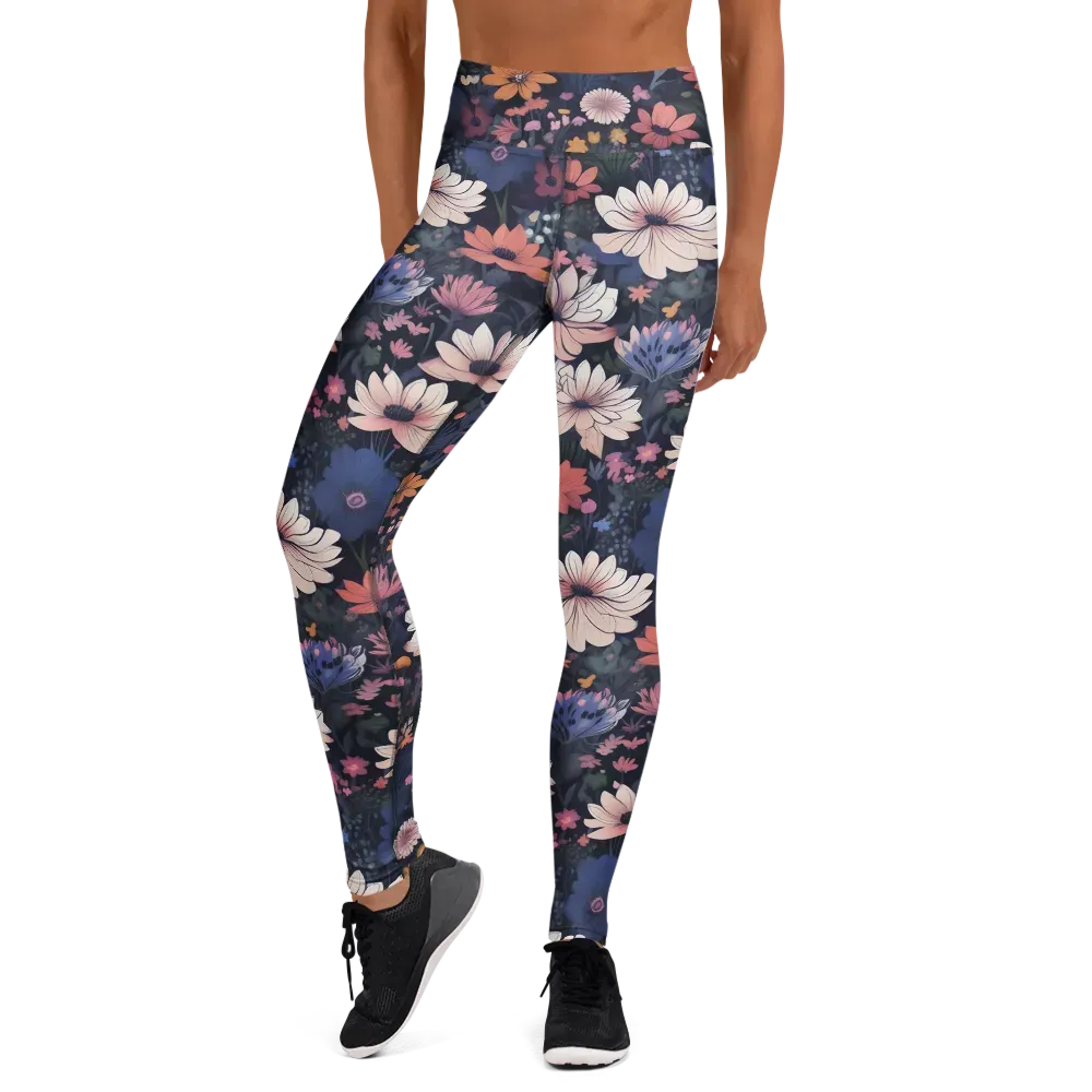 Moonlit Meadow on Yoga Leggings — Front