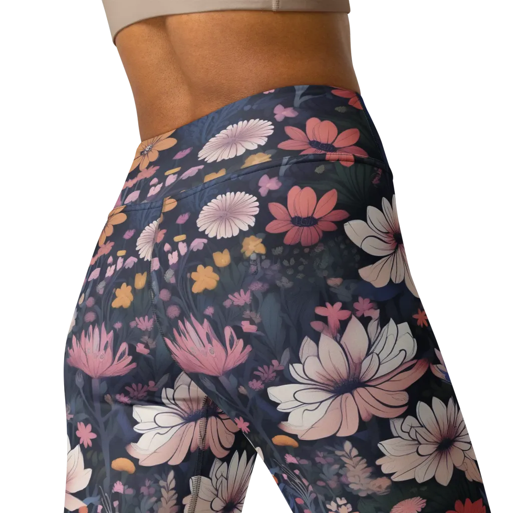 Moonlit Meadow on Yoga Leggings — Back 2