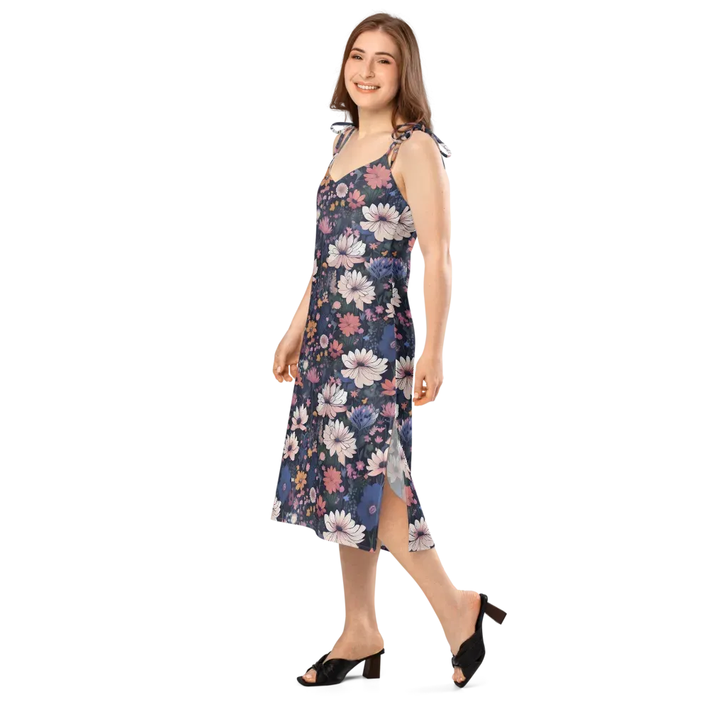 Moonlit Meadow on Slip Dress — Left Front