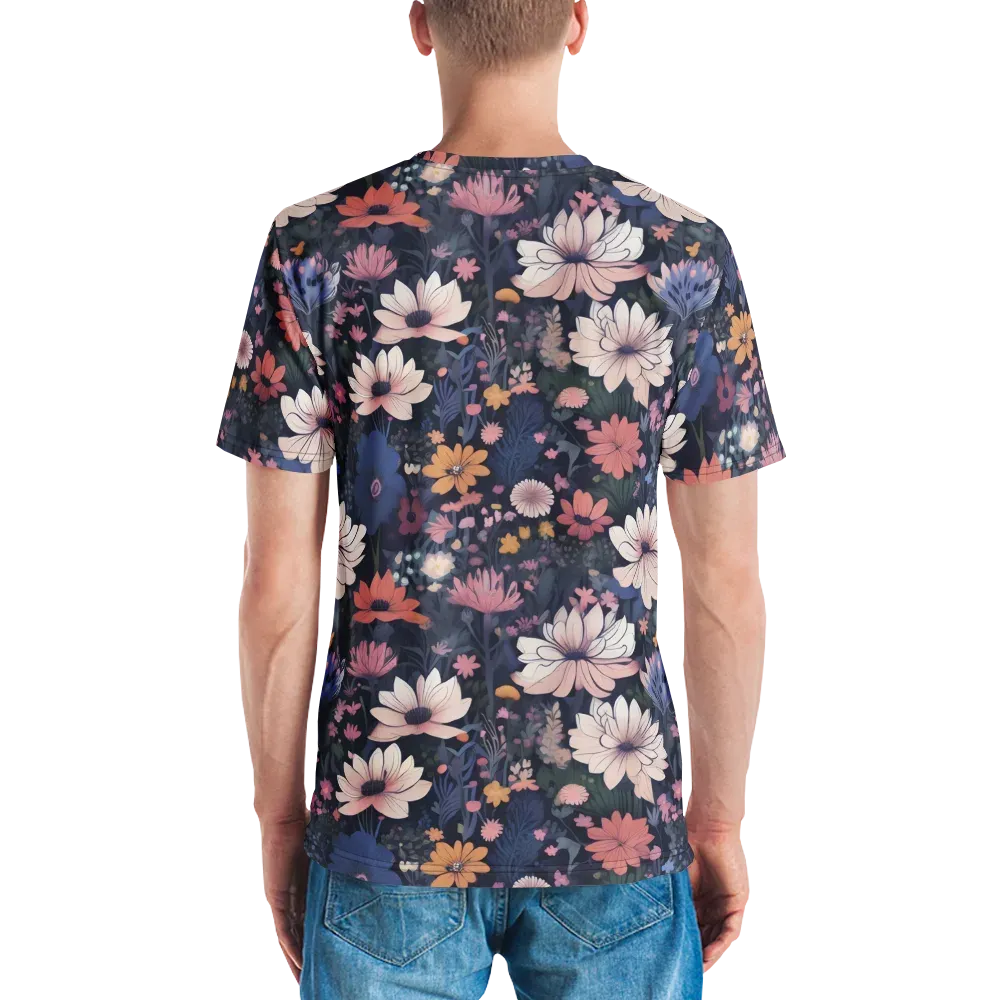 Moonlit Meadow on Men's Crew Neck T-Shirt — Back