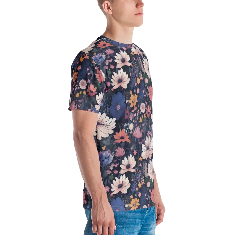 Moonlit Meadow on Men's Crew Neck T-Shirt — Right