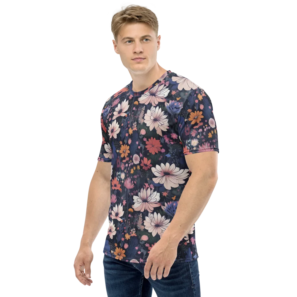 Moonlit Meadow on Men's Crew Neck T-Shirt — Back print