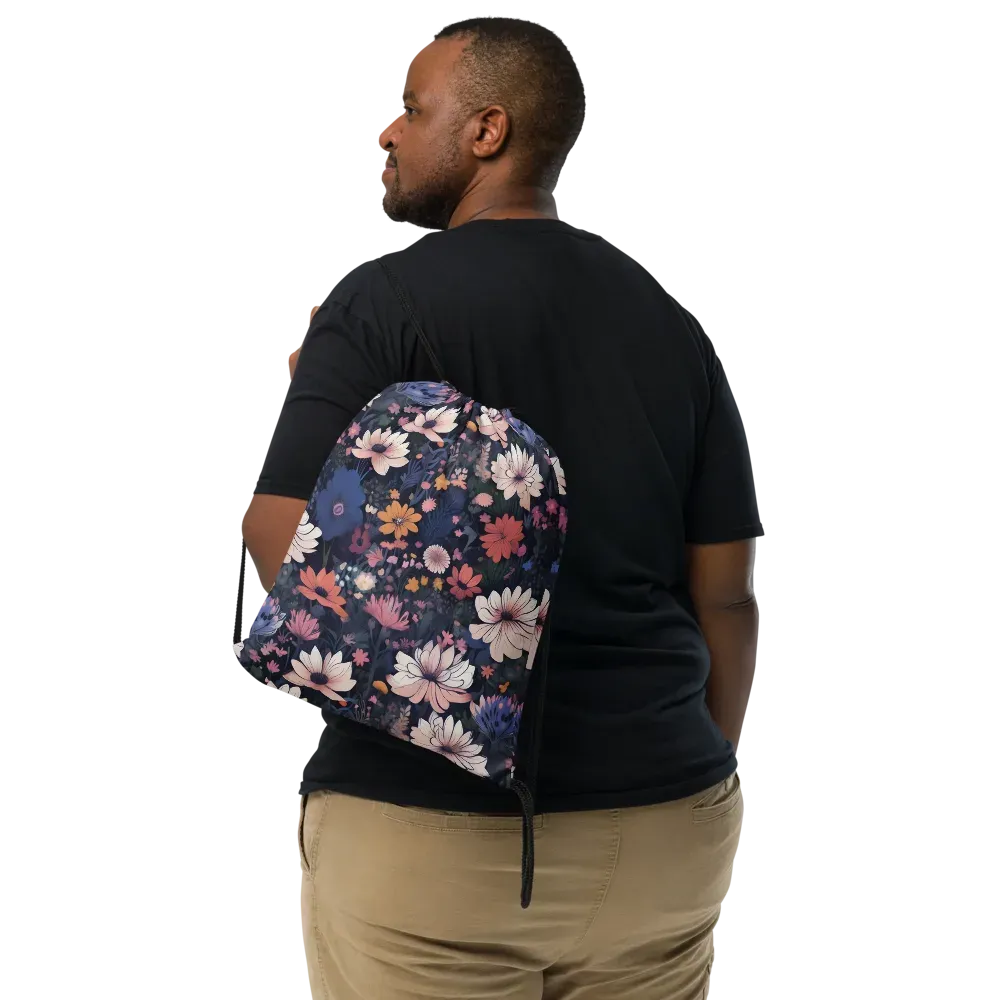 Moonlit Meadow on Drawstring Bag — Print file