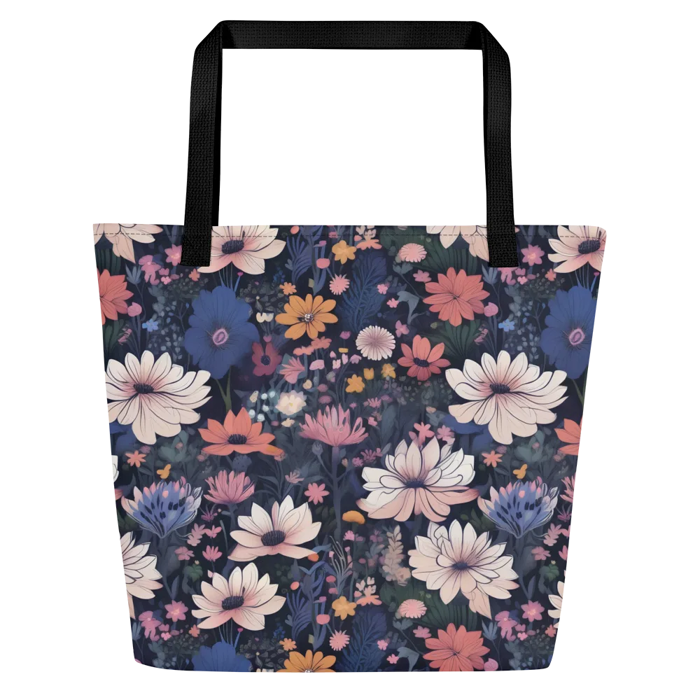 Moonlit Meadow on Large Tote Bag W/ Pocket — Front
