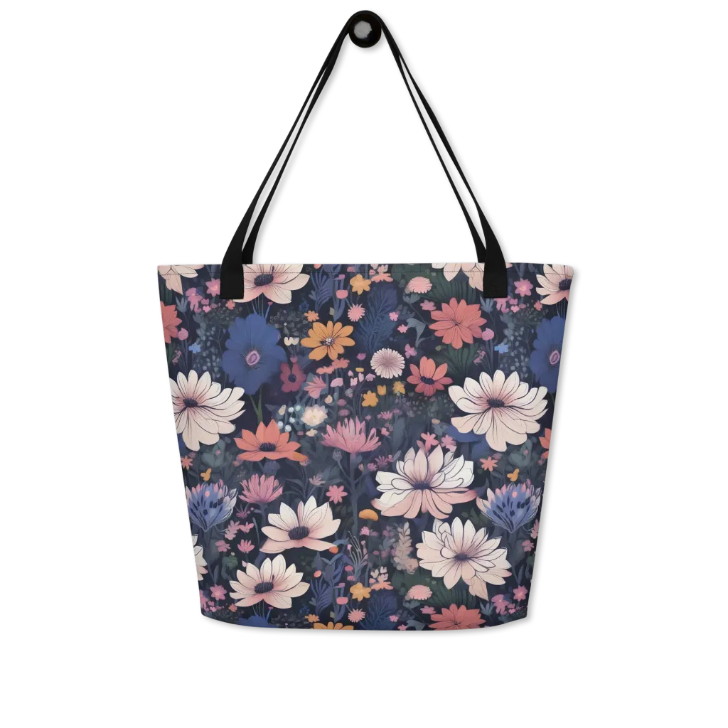 Moonlit Meadow on Large Tote Bag W/ Pocket — Print file
