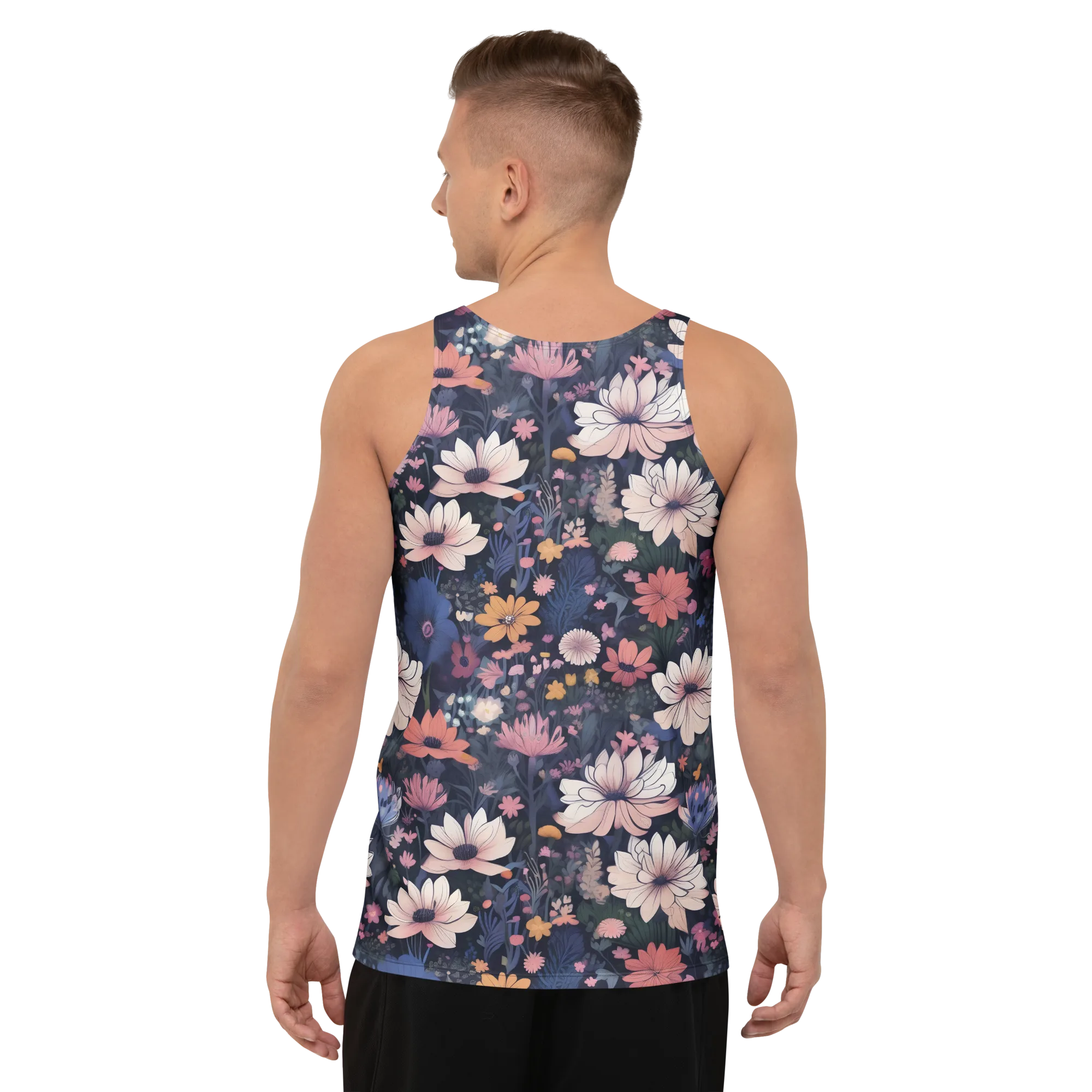 Moonlit Meadow on Men's Tank Top — Back print