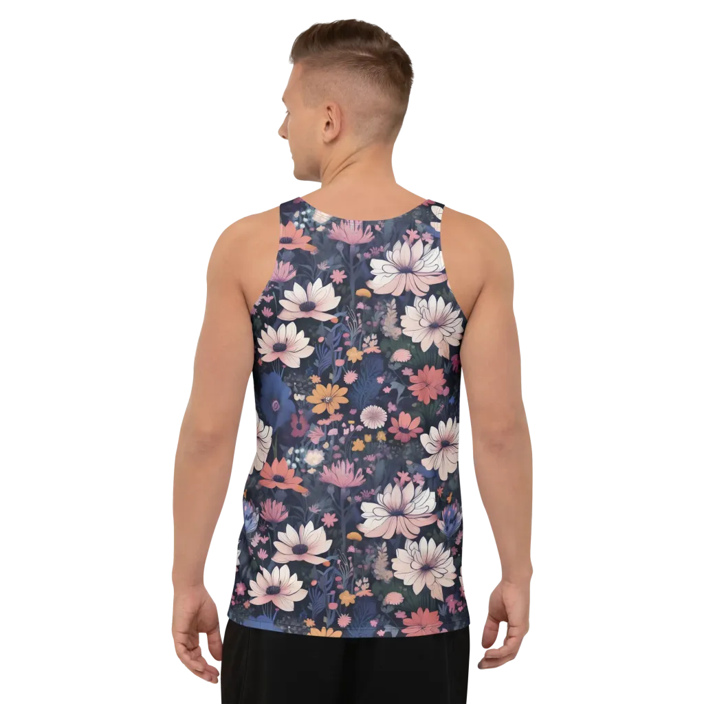 Moonlit Meadow on Men's Tank Top — Back print