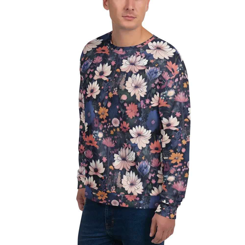 Moonlit Meadow on Sweatshirt — Left Front