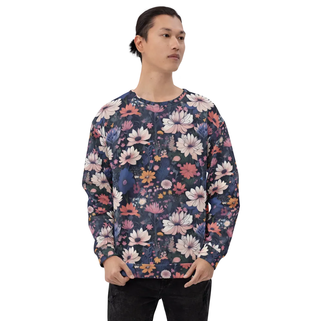 Moonlit Meadow on Sweatshirt — Front print