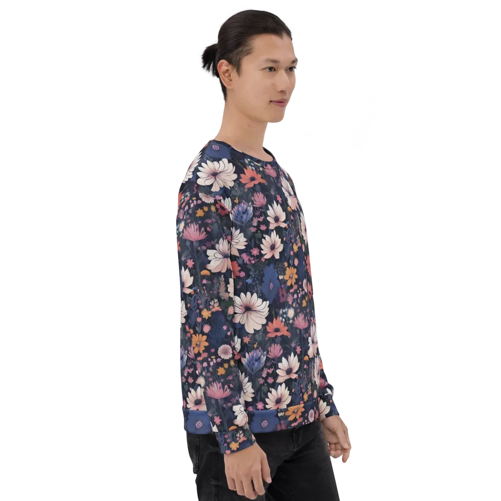 Moonlit Meadow on Sweatshirt — Right sleeve