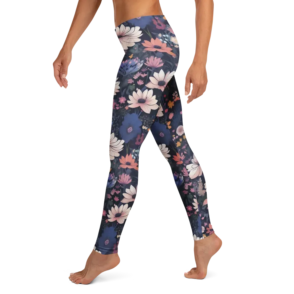 Moonlit Meadow on Leggings — Left