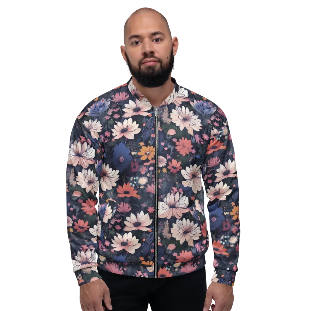 Moonlit Meadow on Bomber Jacket — Front