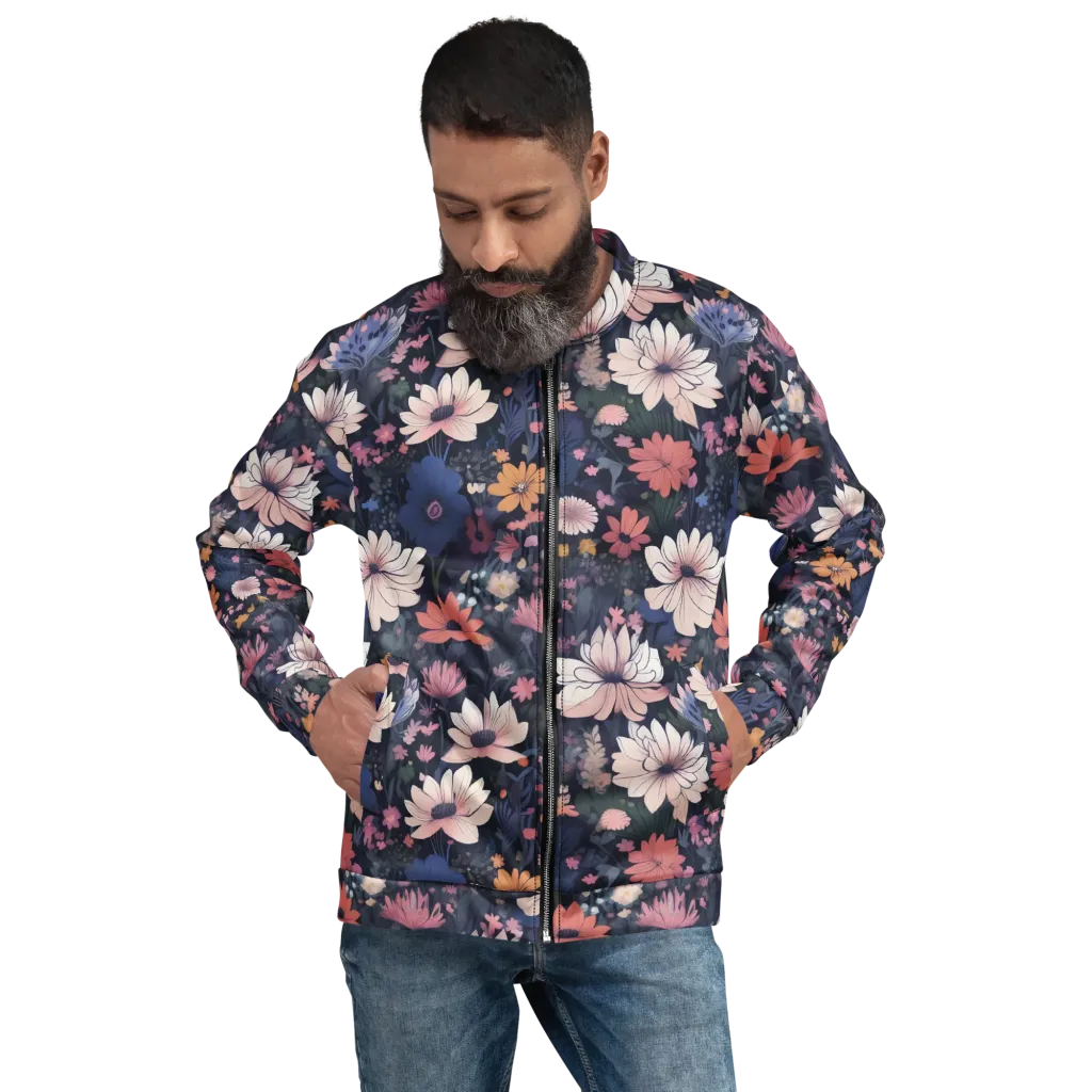 Moonlit Meadow on Bomber Jacket — Front print