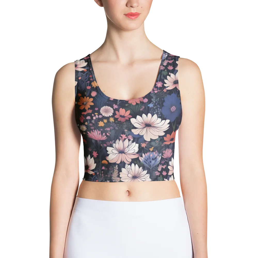 Moonlit Meadow on Crop Top — Front