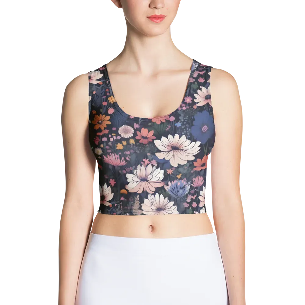 Moonlit Meadow on Crop Top — Front