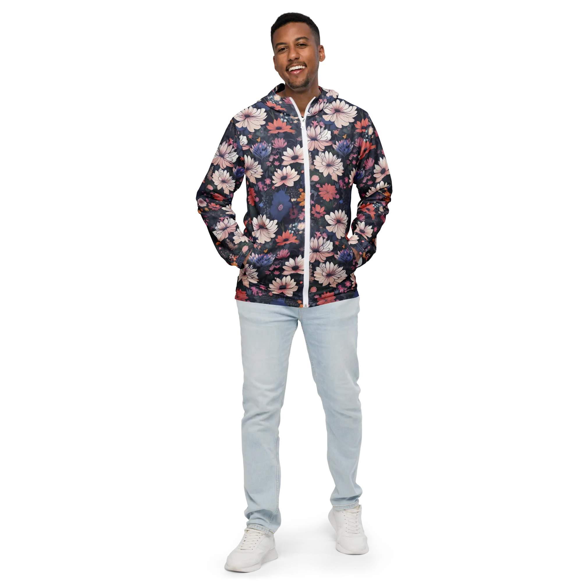 Moonlit Meadow on Men's Windbreaker — Front