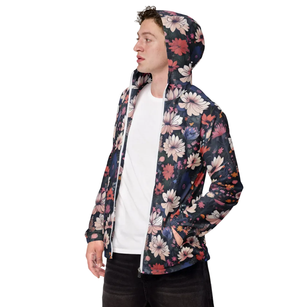 Moonlit Meadow on Men's Windbreaker — Left Front