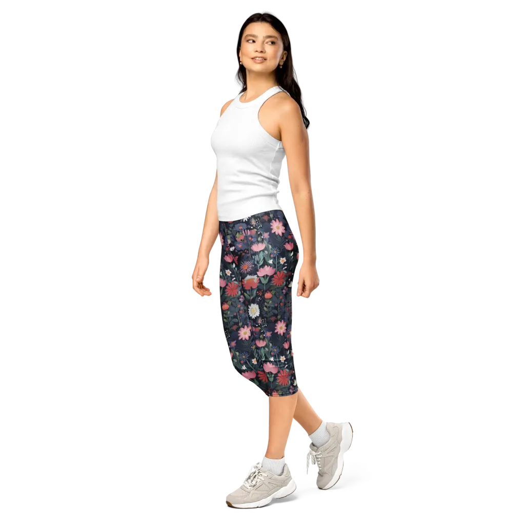 Twilight Bloom on Capri Leggings — Print file