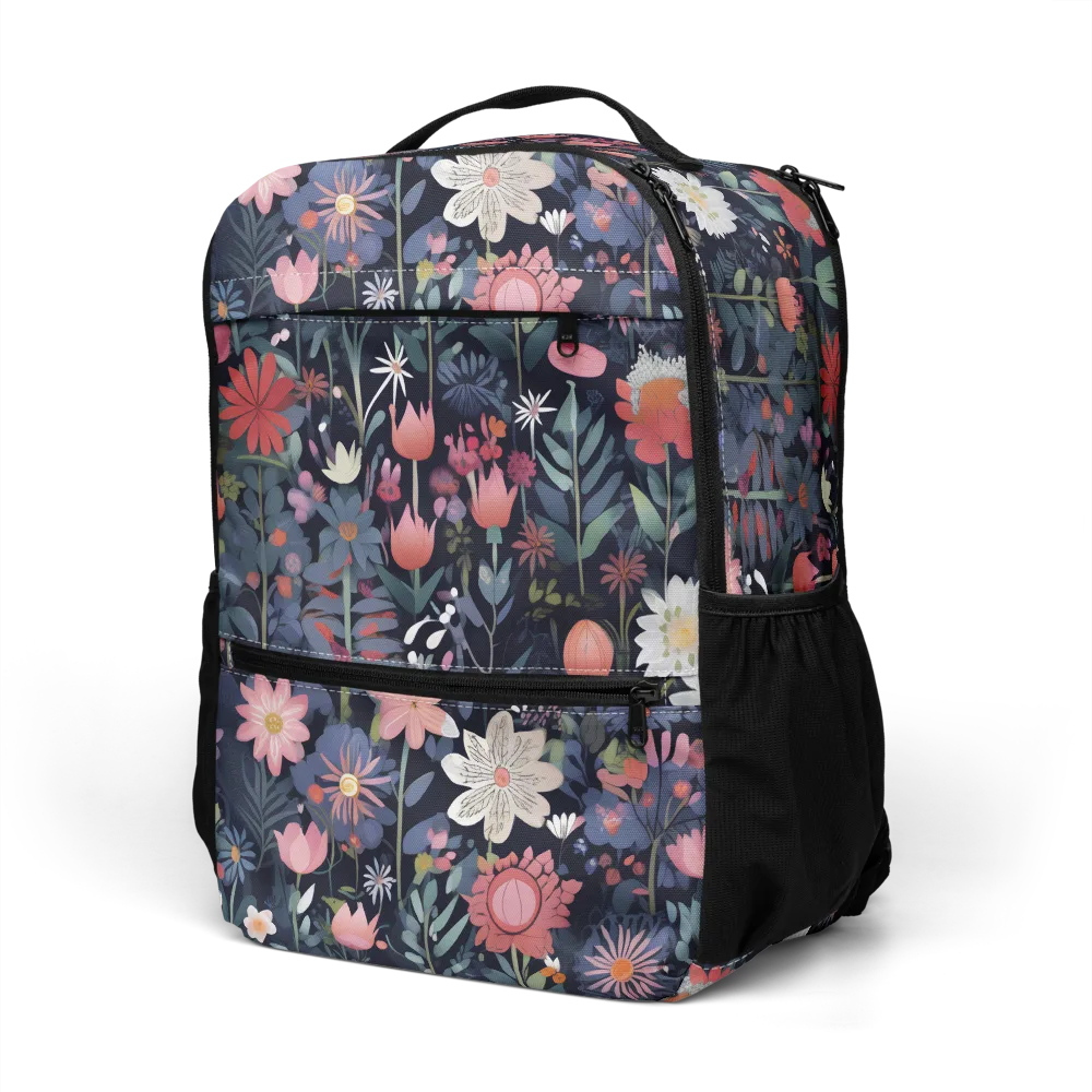 Twilight Bloom on Utility Backpack — Bottom print
