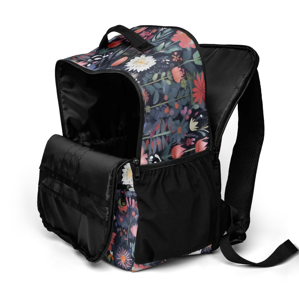 Twilight Bloom on Utility Backpack — Top print
