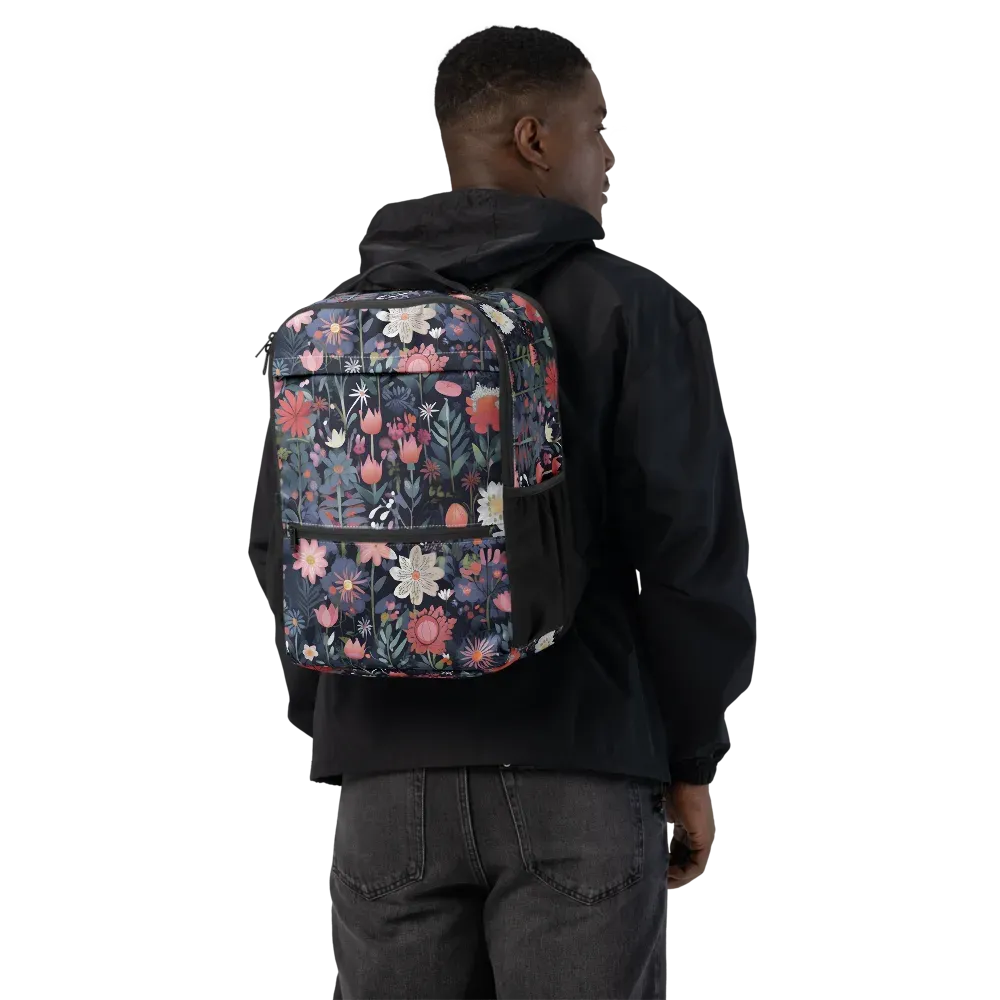 Twilight Bloom on Utility Backpack — Back