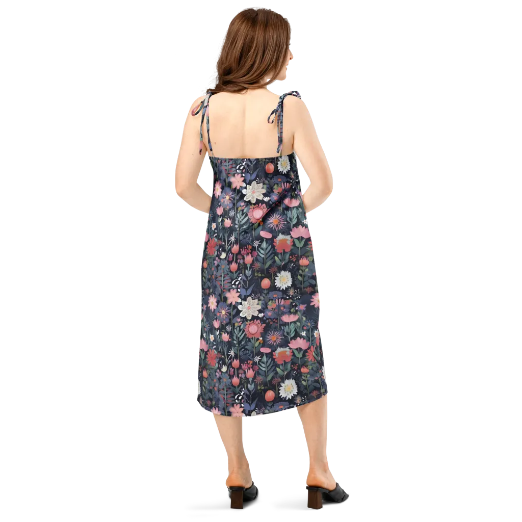 Twilight Bloom on Slip Dress — Back