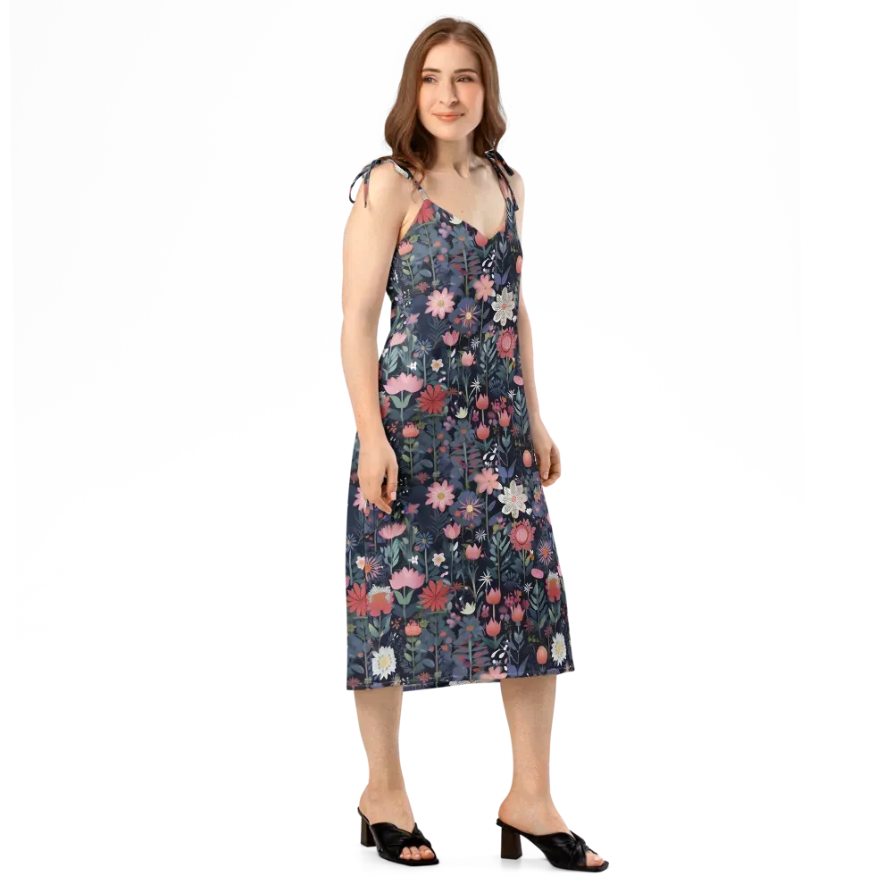 Twilight Bloom on Slip Dress — Right Front