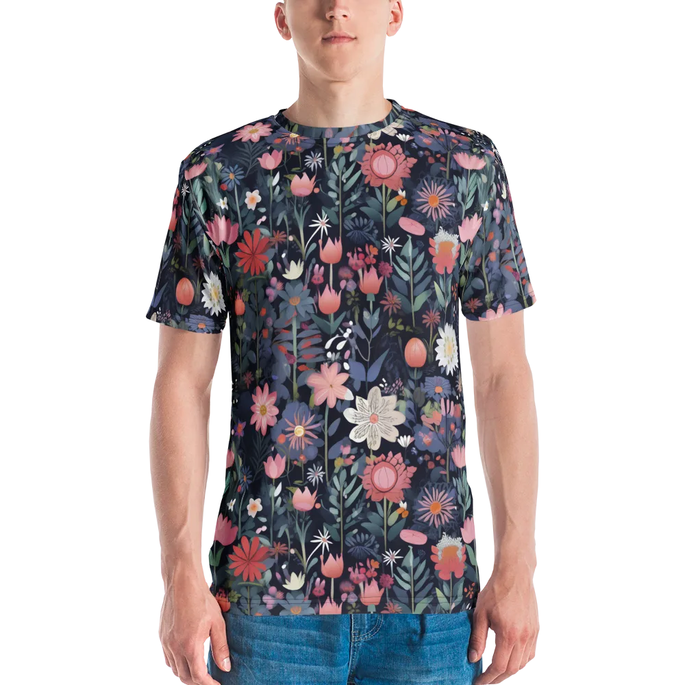 Twilight Bloom on Men's Crew Neck T-Shirt — Front