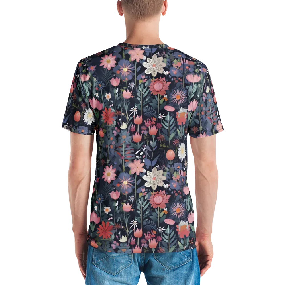 Twilight Bloom on Men's Crew Neck T-Shirt — Back