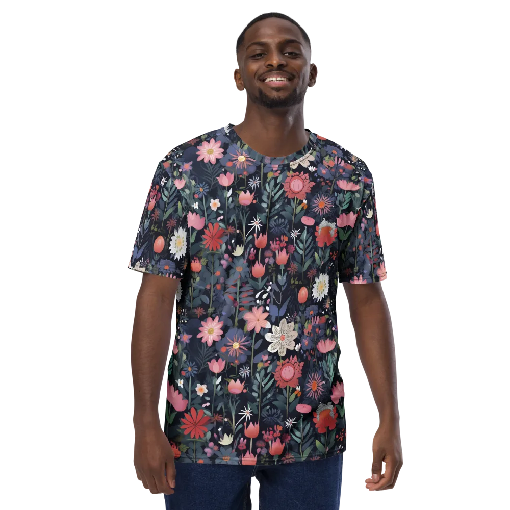 Twilight Bloom on Men's Crew Neck T-Shirt — Back print