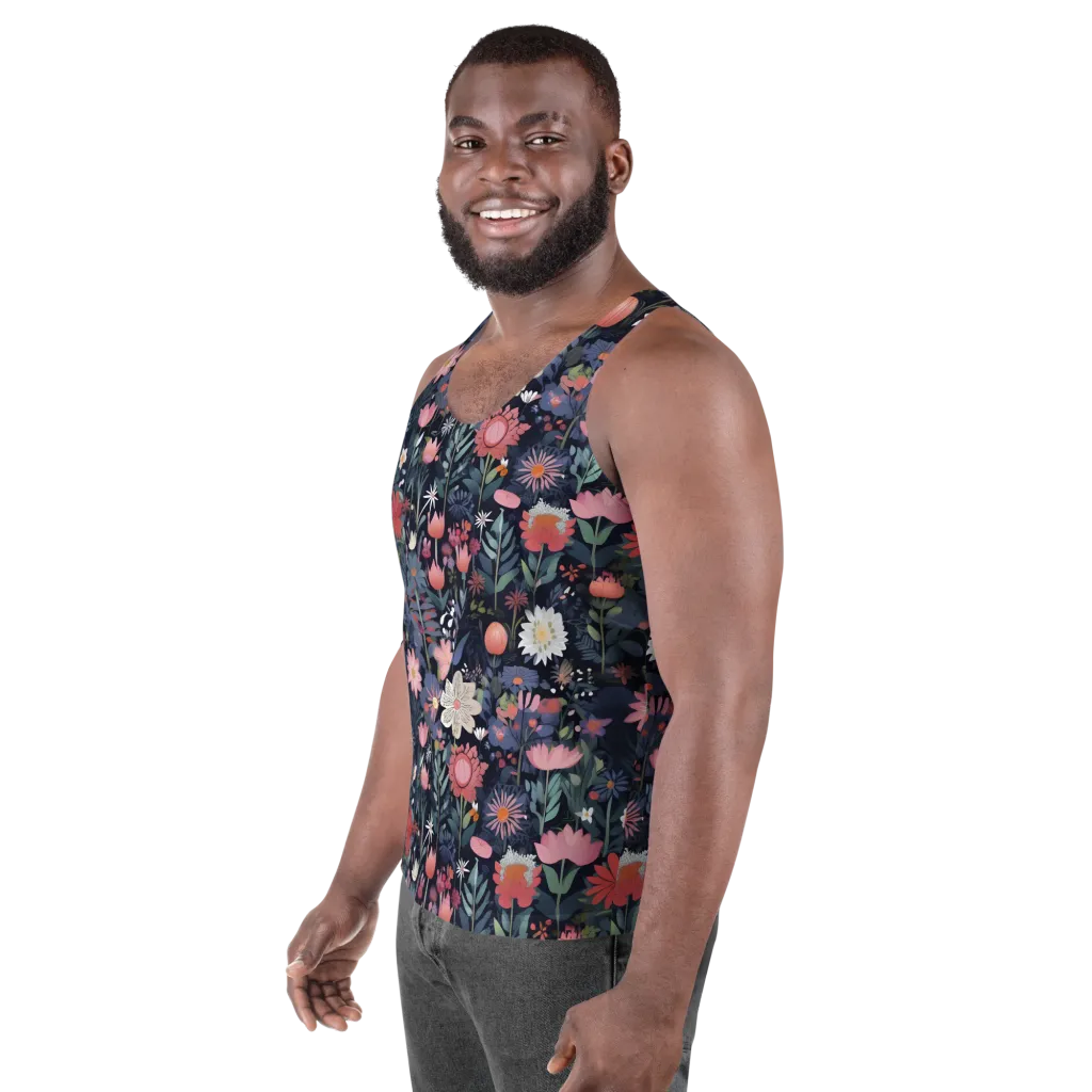 Twilight Bloom on Men's Tank Top — Left Front