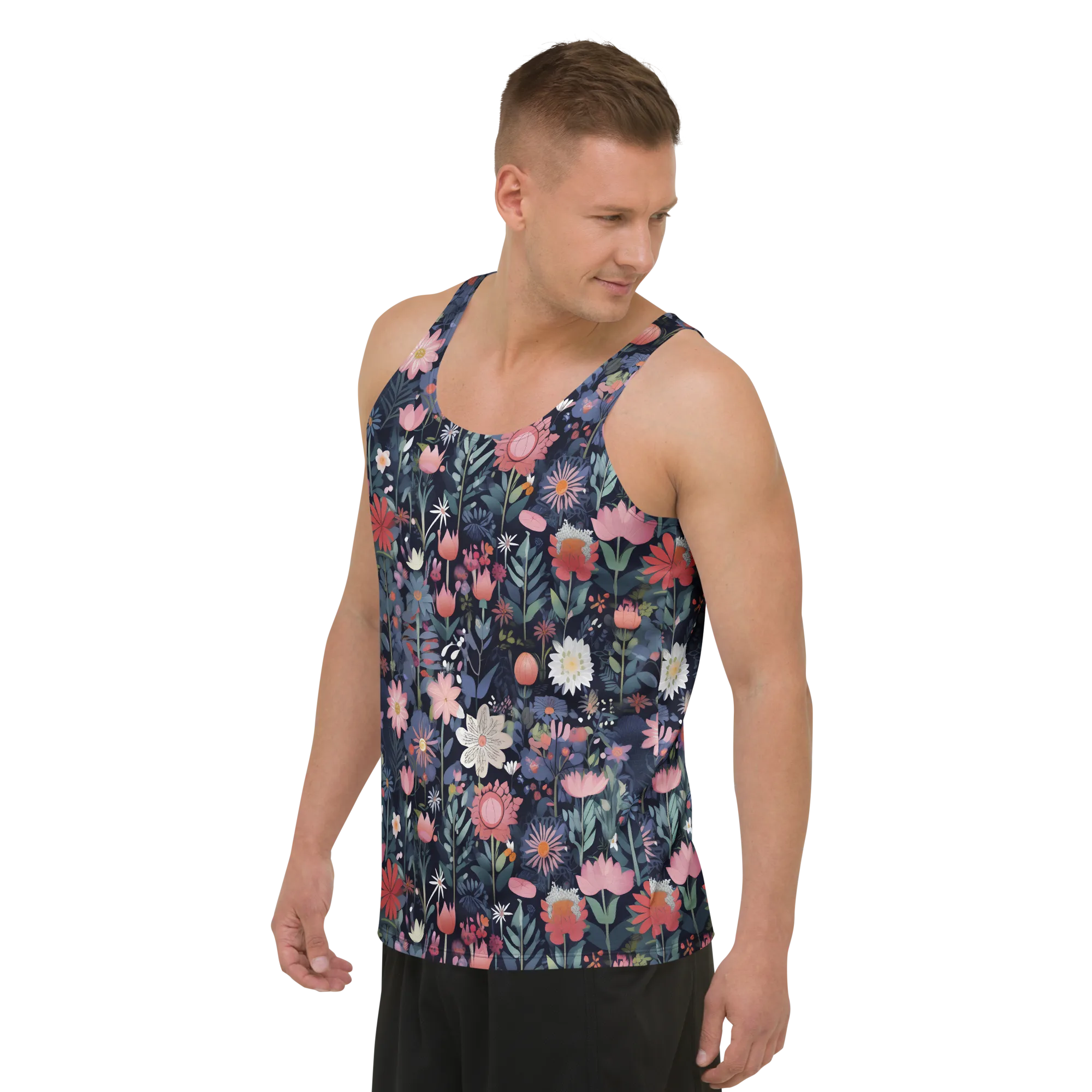 Twilight Bloom on Men's Tank Top — Front print