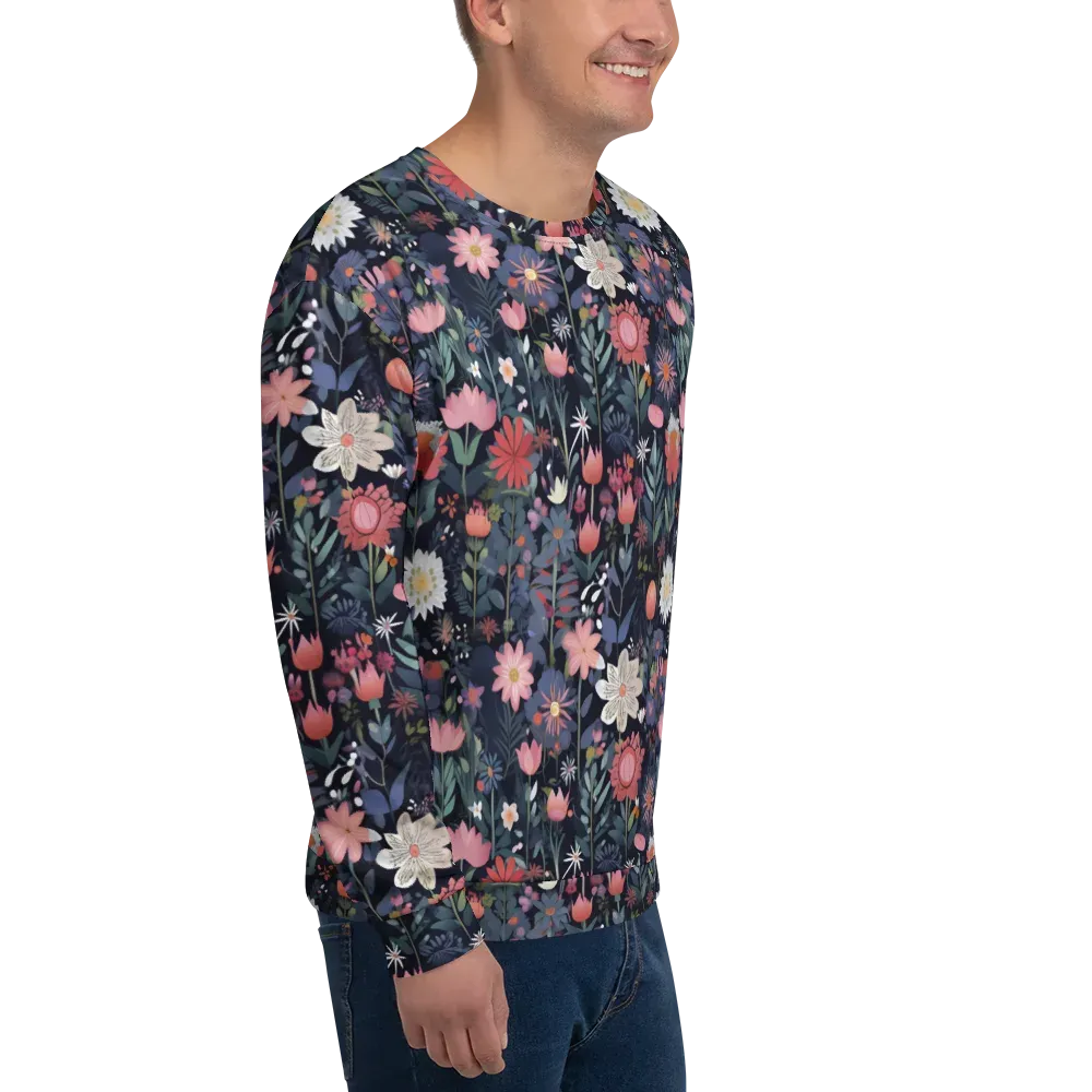 Twilight Bloom on Sweatshirt — Right Front