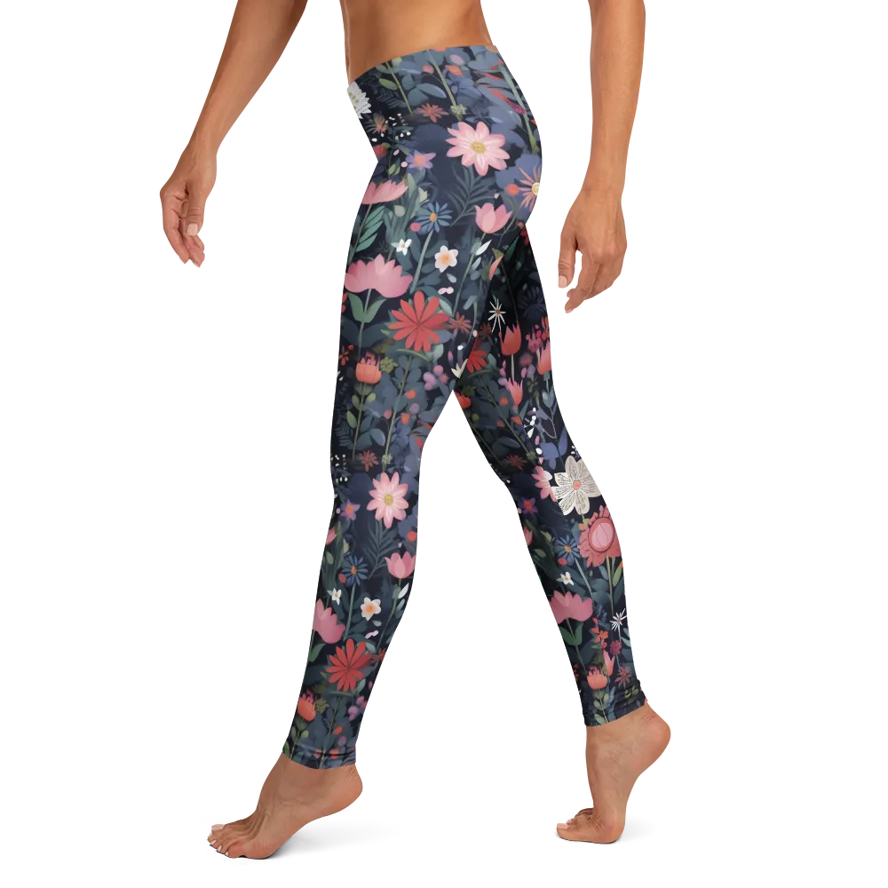 Twilight Bloom on Leggings — Left