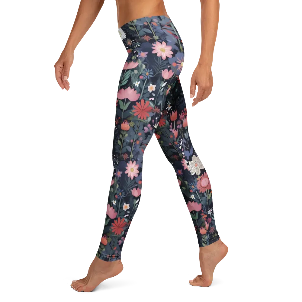 Twilight Bloom on Leggings — Left