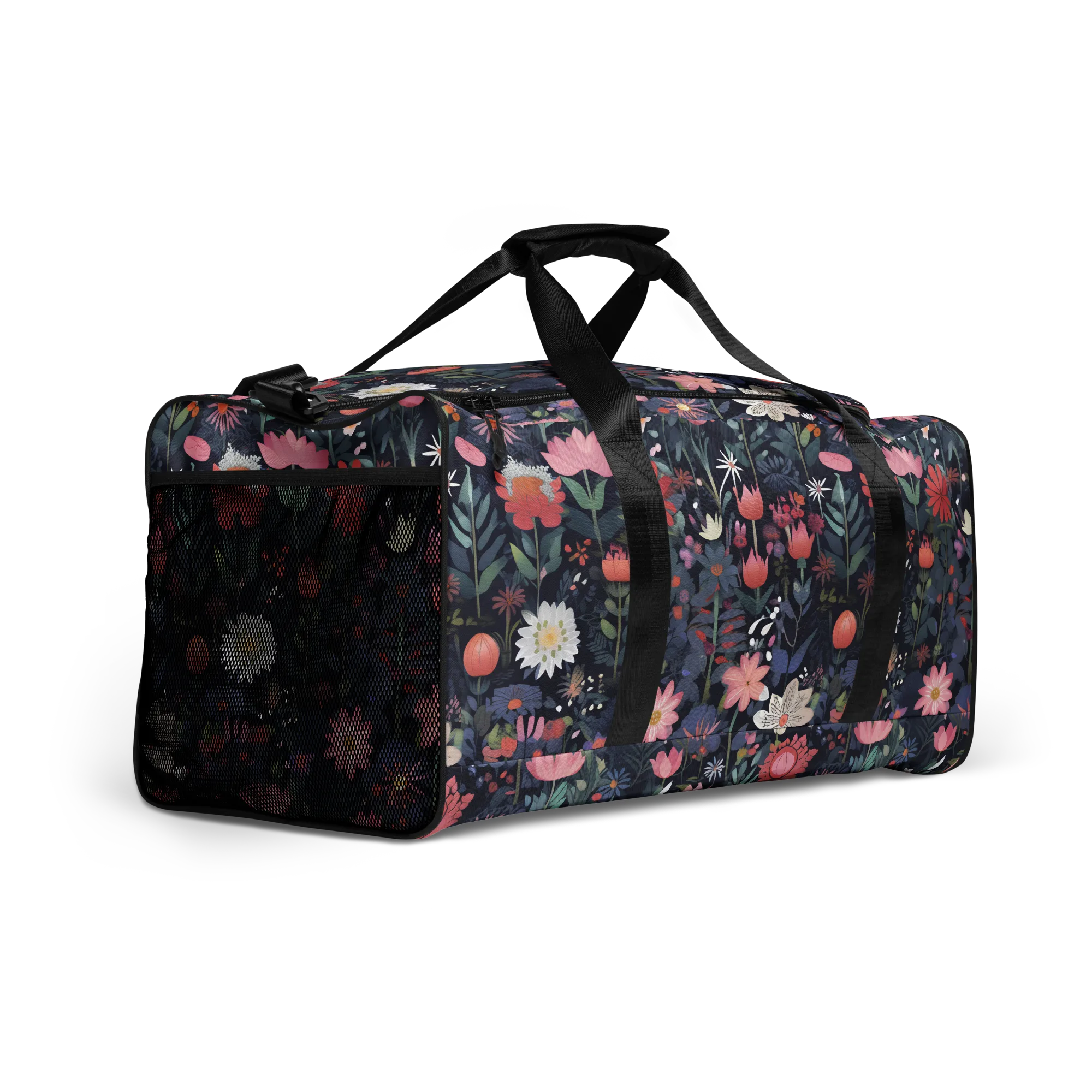 Twilight Bloom on Duffle Bag — Front print