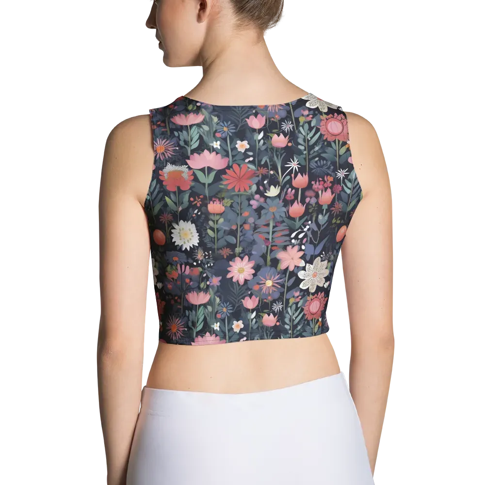 Twilight Bloom on Crop Top — Back