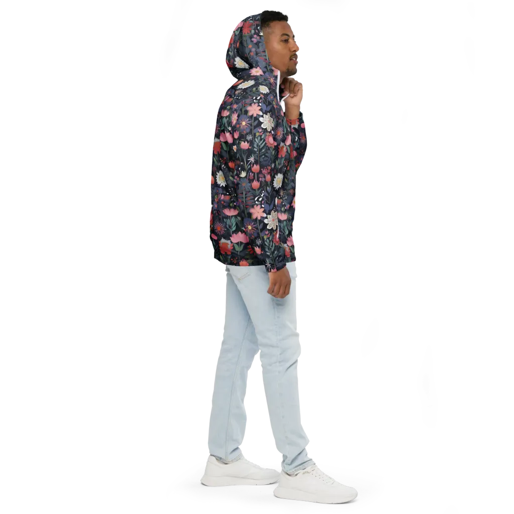 Twilight Bloom on Men's Windbreaker — Right