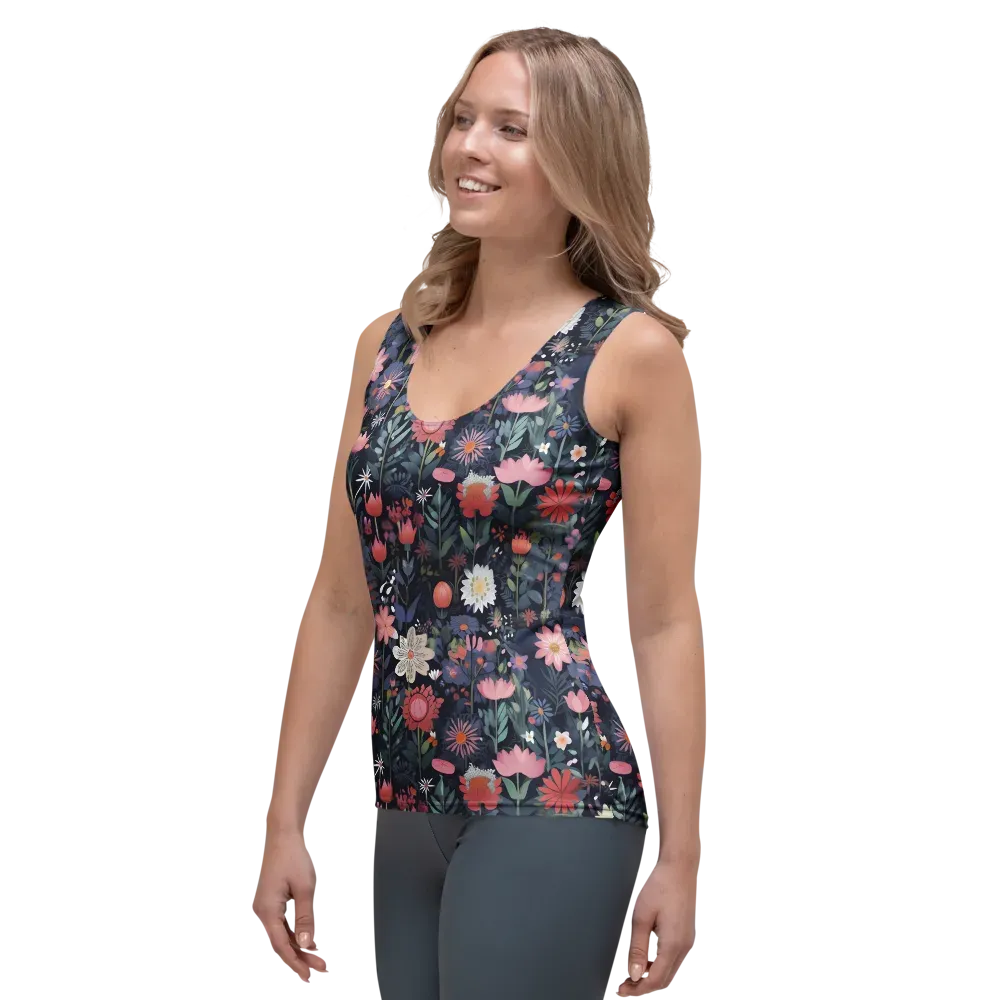 Twilight Bloom on Women's Tank Top — Left Front