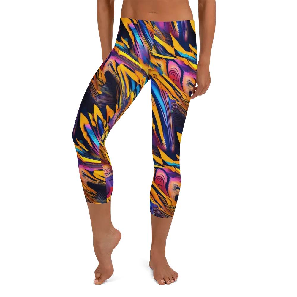 Electric Saffron on Capri Leggings — Front