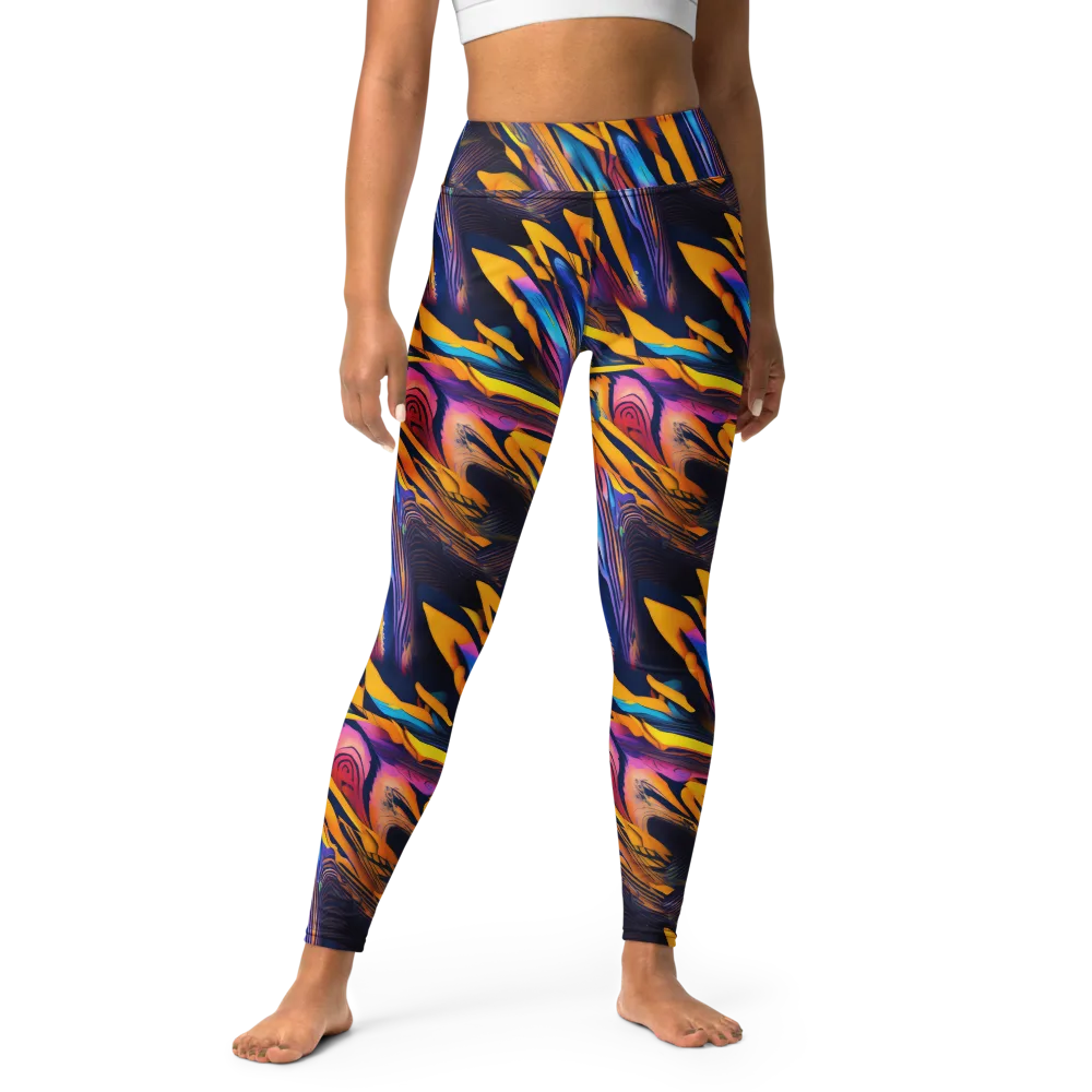 Electric Saffron on Yoga Leggings — Back waist